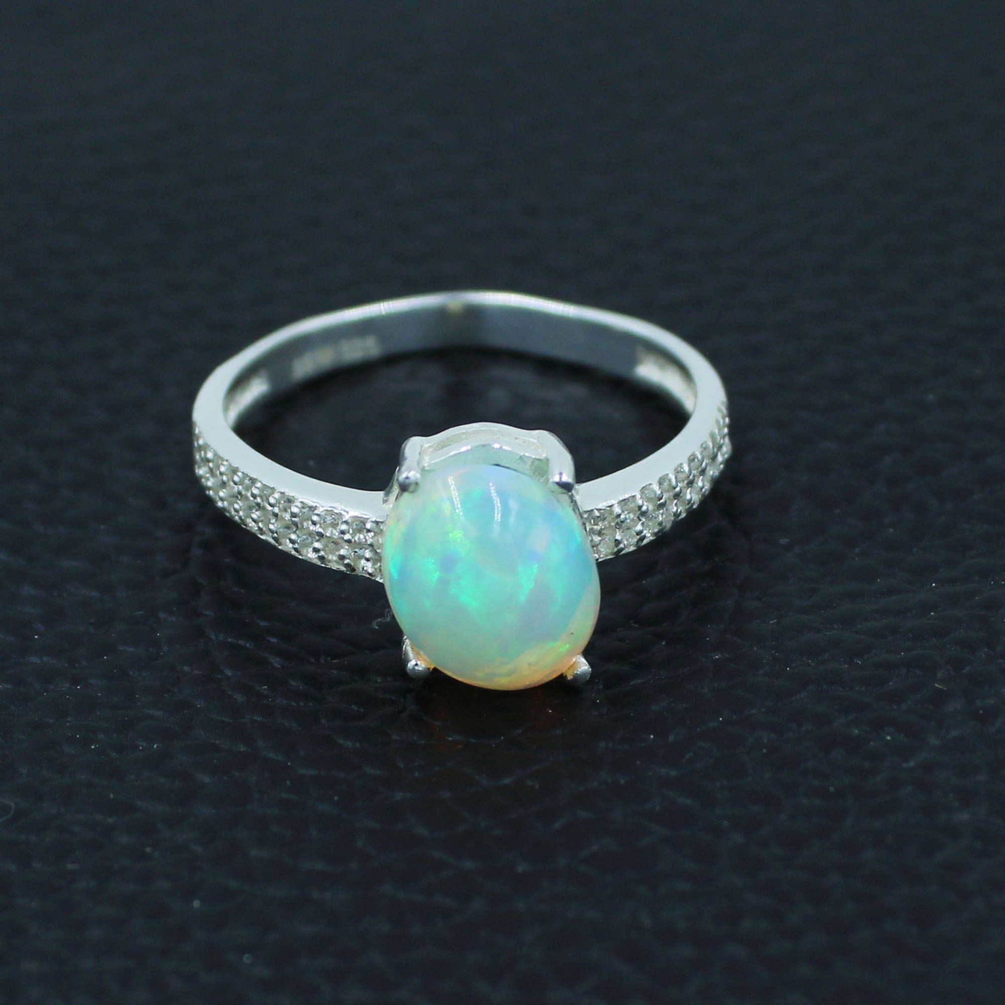 Firey Ethiopian Opal Ring Size 6 to 10