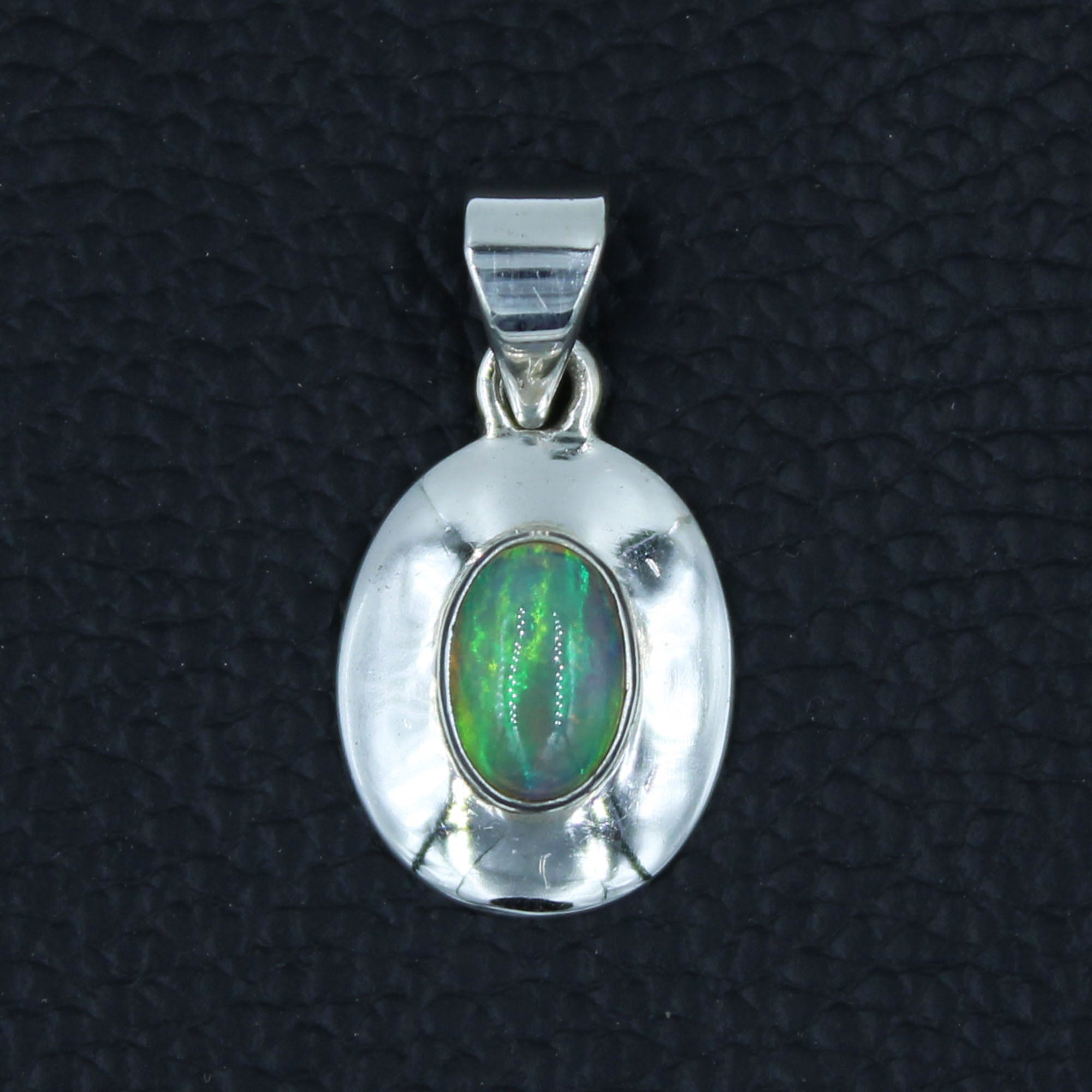 Firey Ethiopian Opal Sterling Silver Pendant - Opal October Birthstone