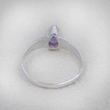 Sterling Silver Pear Cut Amethyst Ring