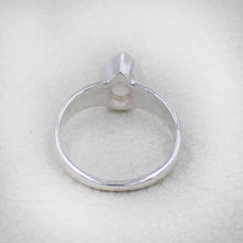 Sterling Silver Pear Cut Rose Quartz Ring