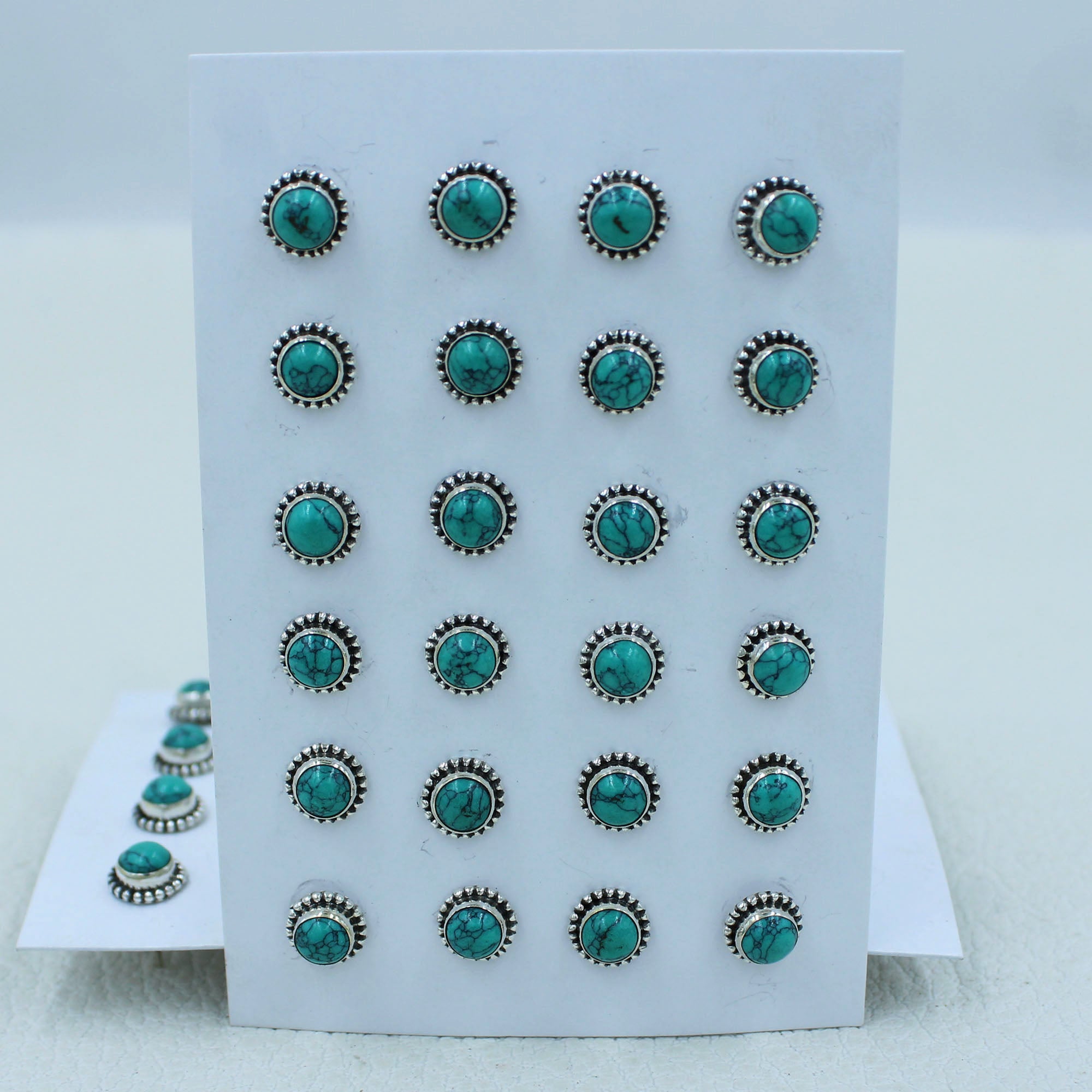 12 Pcs Turquoise Studs Jewelry