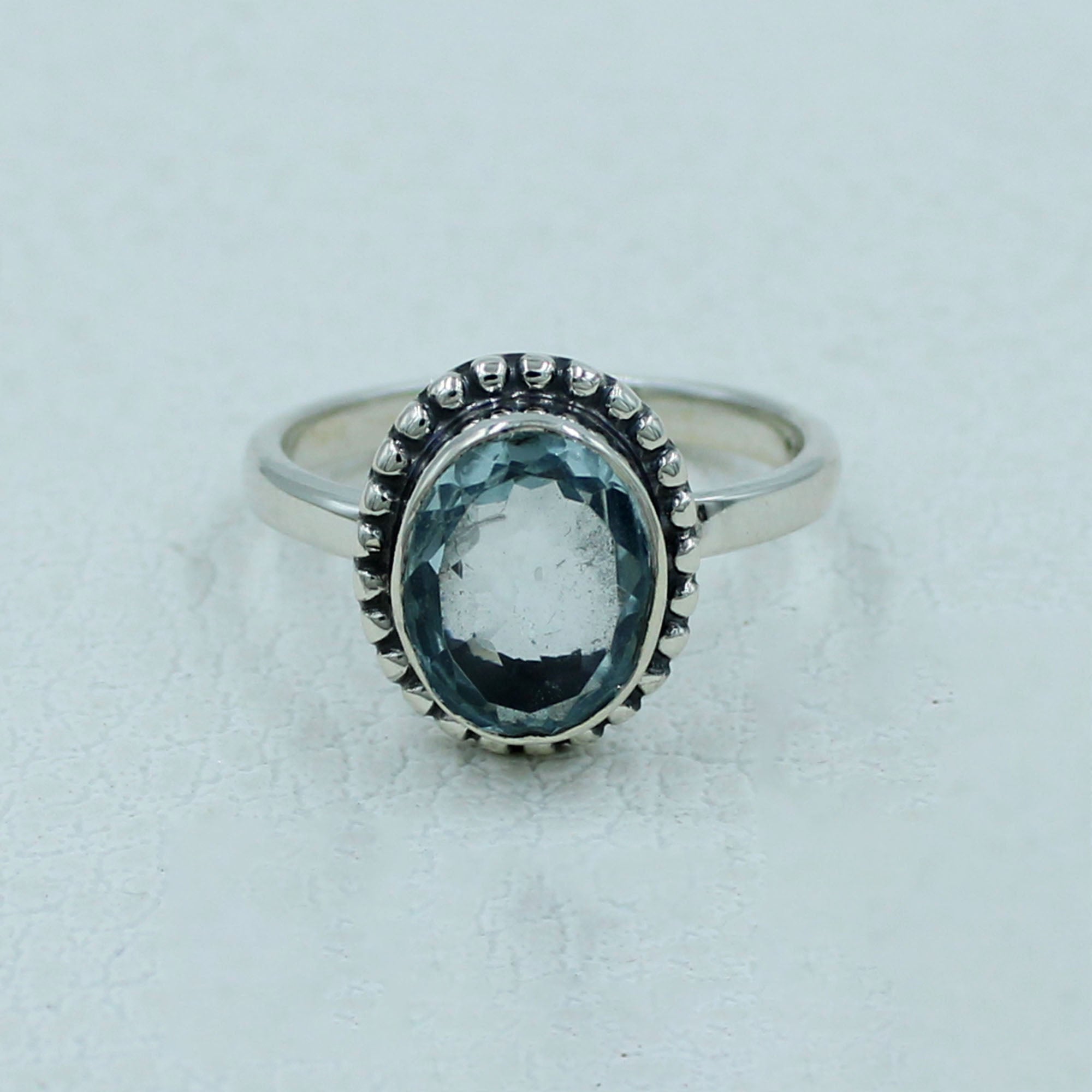 New Arrival Blue Topaz Rings Design for Girls