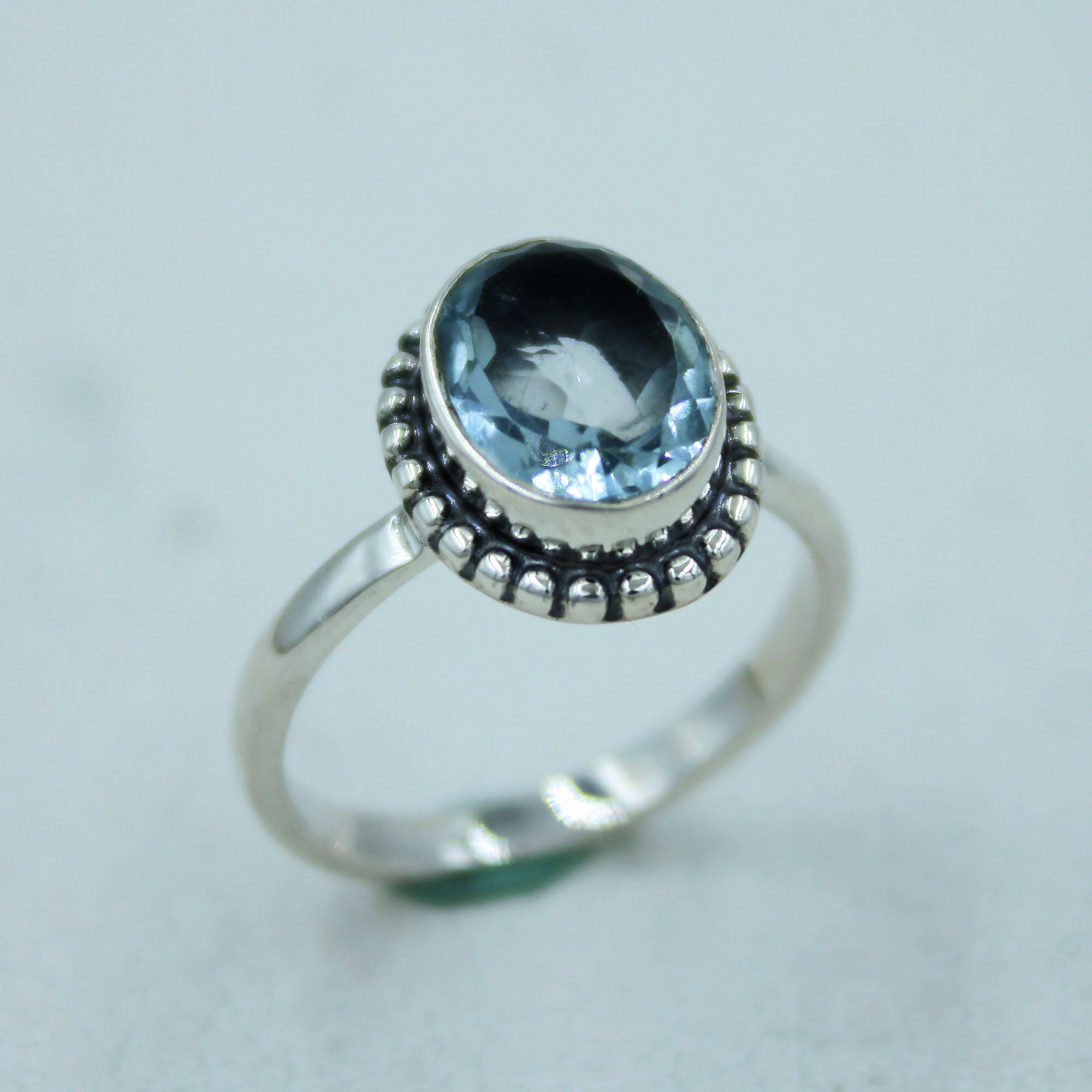 New Arrival Blue Topaz Rings Design for Girls