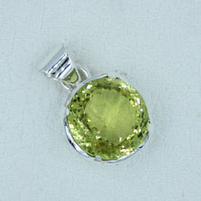 Lemon Quartz Sterling Silver Pendant