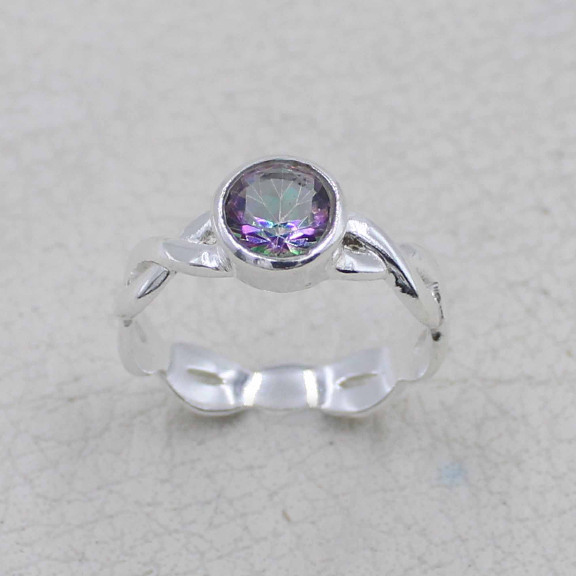 Mystic Quartz Sterling Silver Ring