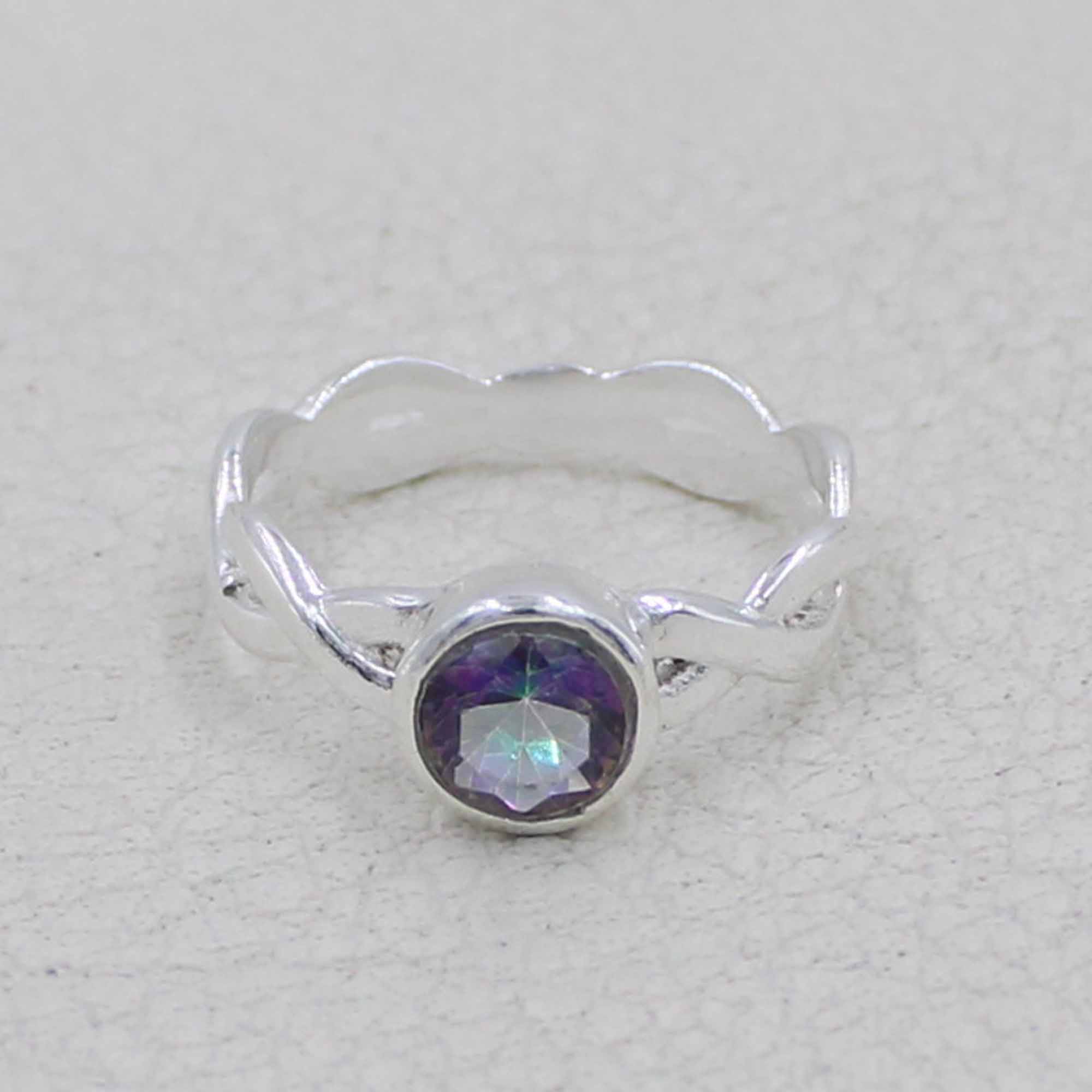 Mystic Quartz Sterling Silver Ring