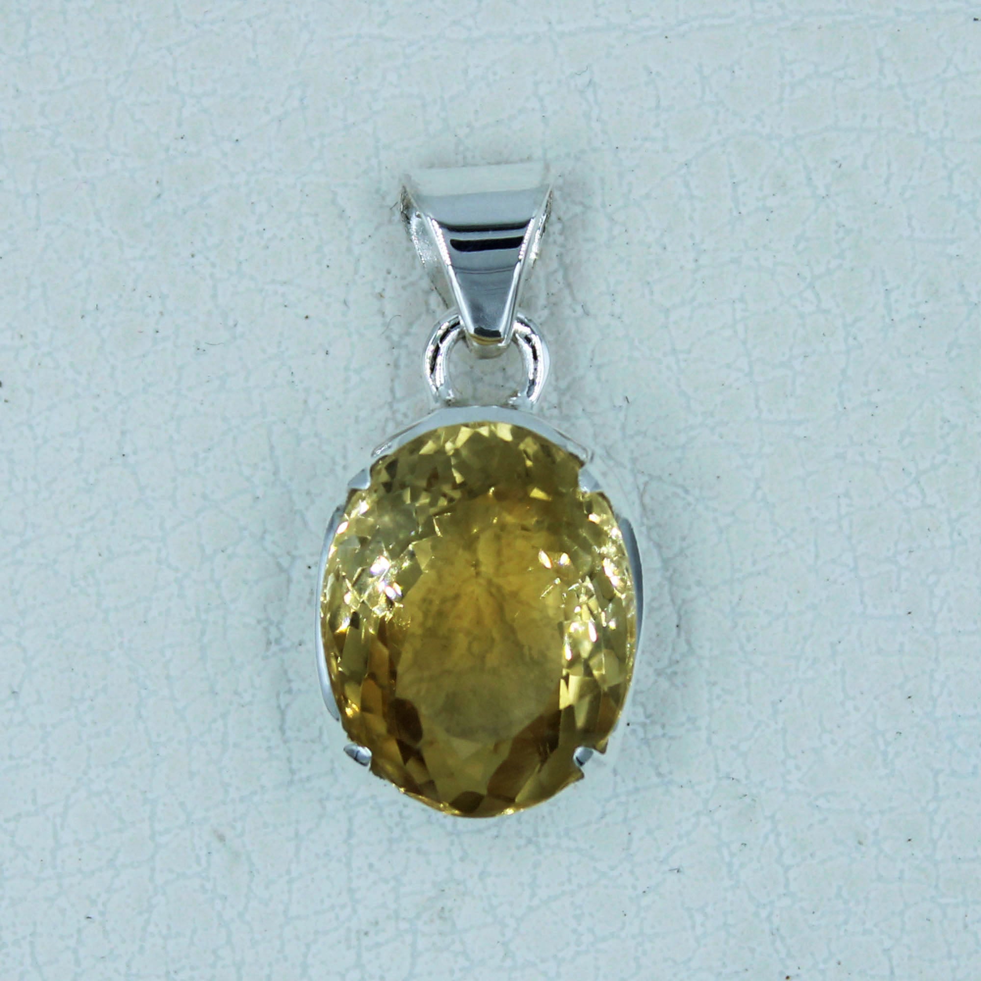 Gorgeous Cut Citrine Pendant - November Birthstone