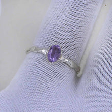 Artisan Sterling Amethyst Oval Stone Ring