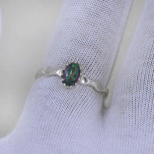 Artisan Sterling Mystic Quartz Oval Stone Ring