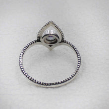 Mystic Quartz Lotus Ring – Silver Boho Jewelry