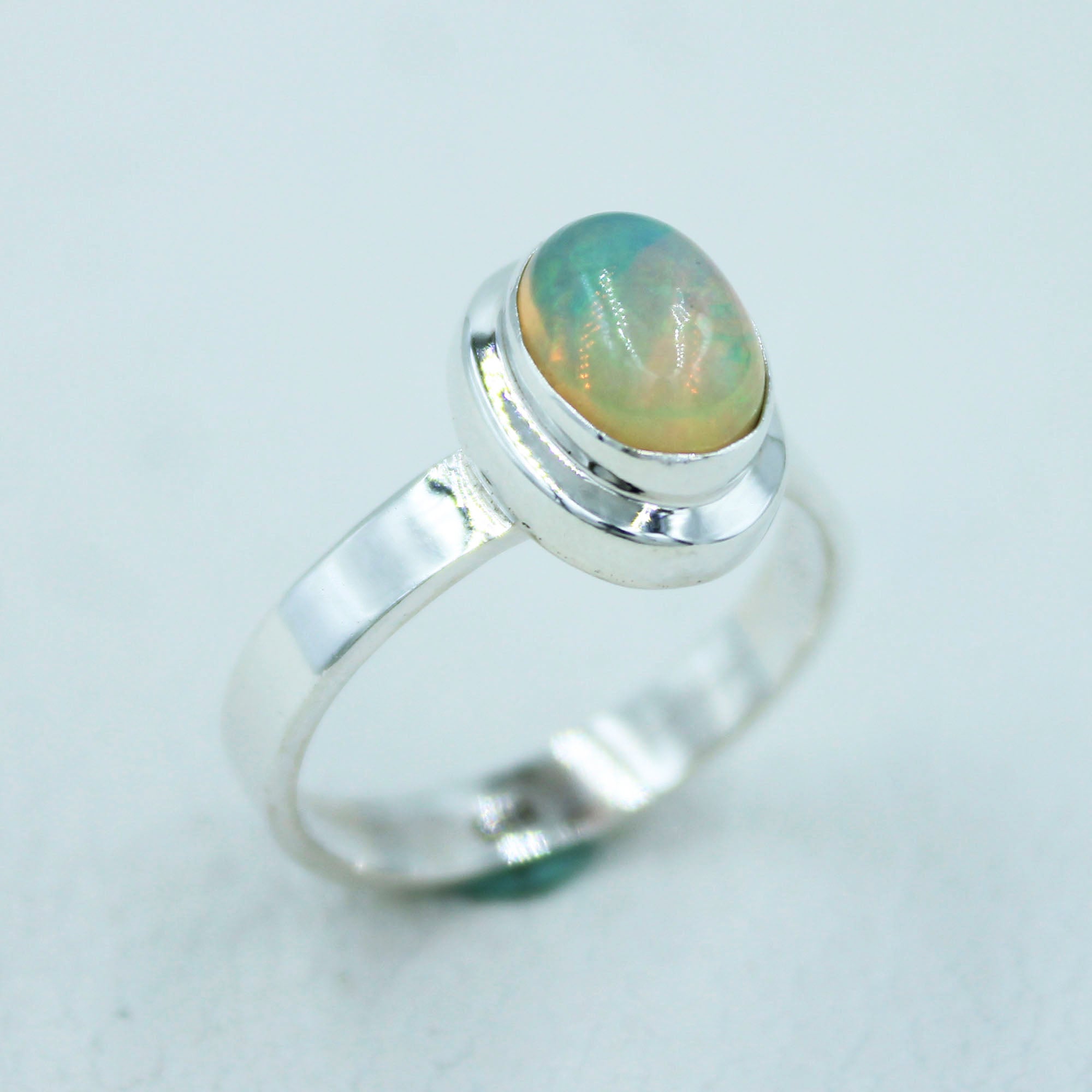 Eithiopian Opal in Sterling Silver Ring