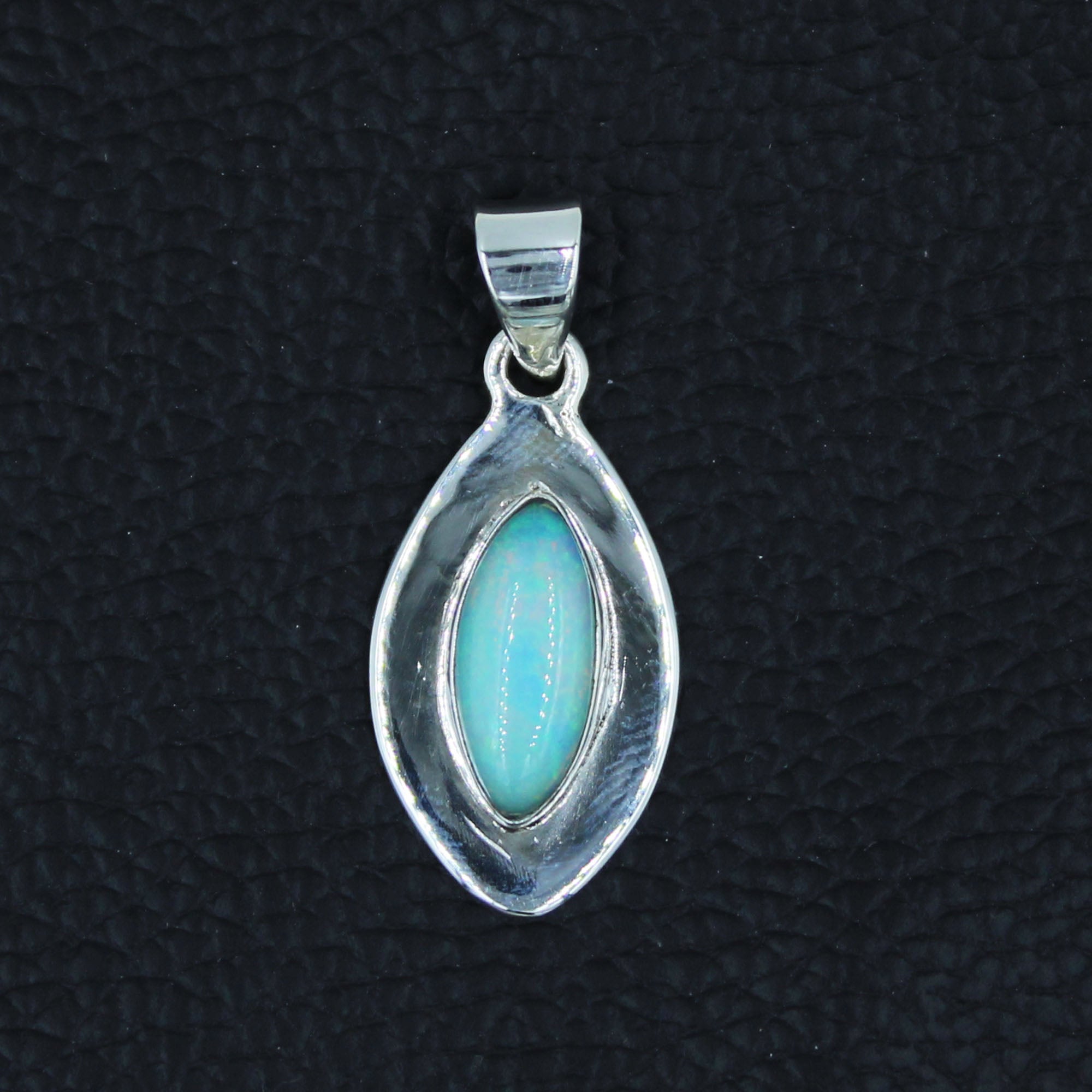 Vibrant Colorful Ethiopian Opal Pendant