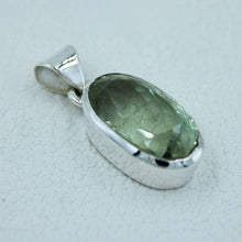 Green Quartz Checker Cut Pendant
