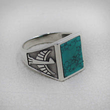 Eagle Men's Ring - Turquoise Silver Jewelry