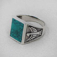 Eagle Men's Ring - Turquoise Silver Jewelry