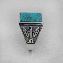 Eagle Men's Ring - Turquoise Silver Jewelry