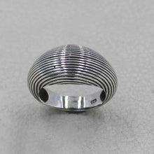Sterling Silver Ribbed Dome Ring