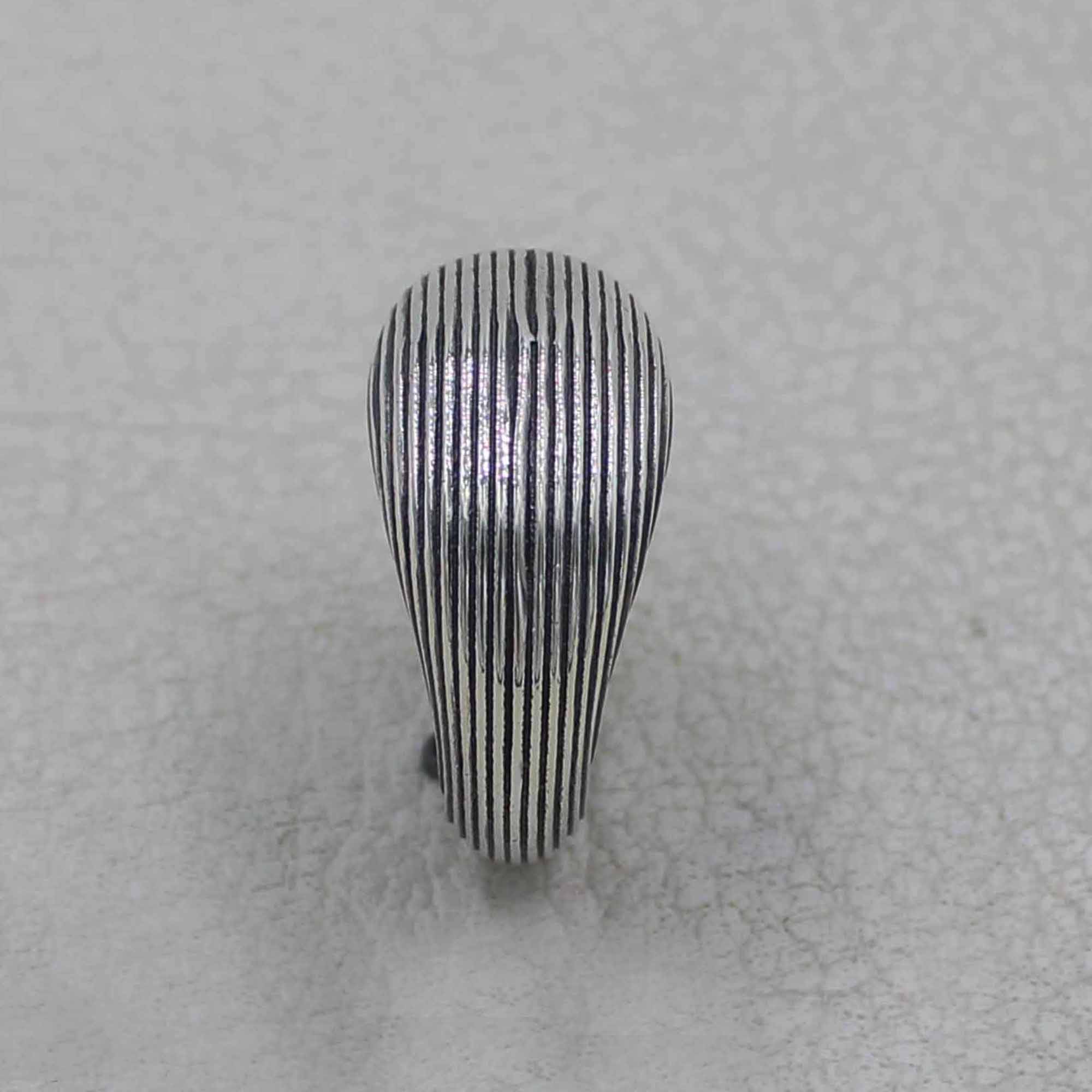Sterling Silver Ribbed Dome Ring