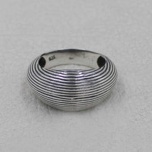 Sterling Silver Ribbed Dome Ring