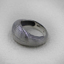 Sterling Silver Ribbed Dome Ring