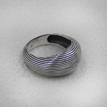 Sterling Silver Ribbed Dome Ring