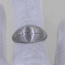 Sterling Silver Ribbed Dome Ring