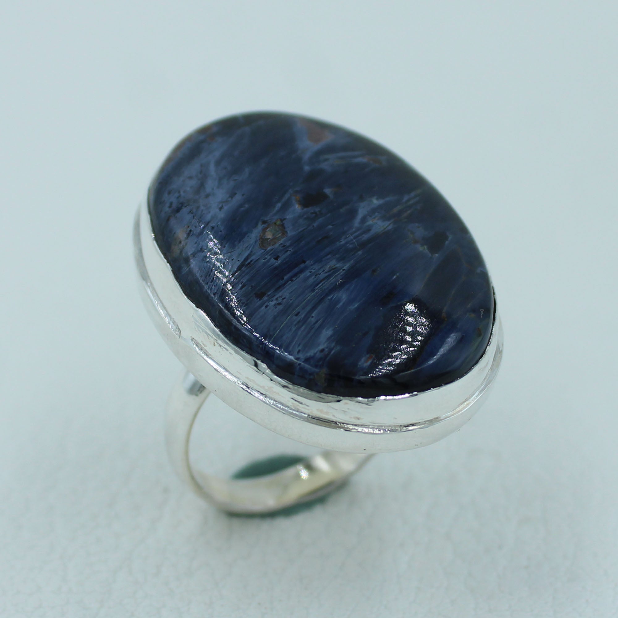 925 Sterling Silver Pietersite Ring Size 9