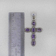925 Silver Amethyst Handmade Cross Jewelry