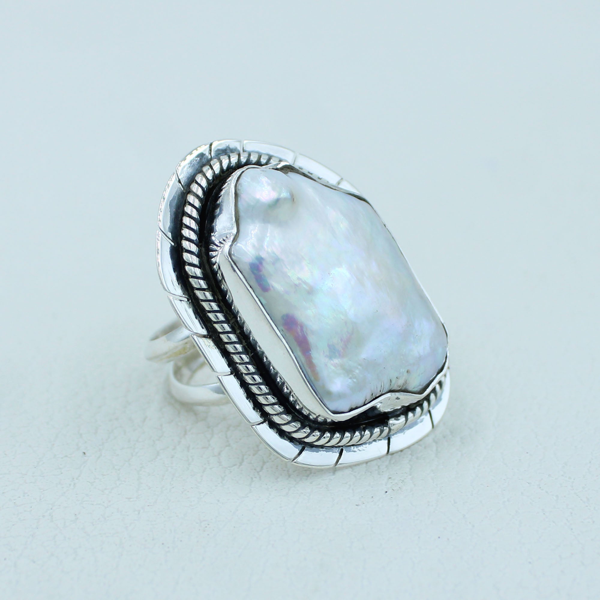 Fresh Water Pearl Sterling Silver Handmade Ring