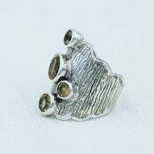 Beautiful Citrine Sterling Silver Textured Ring