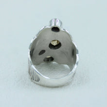 Beautiful Citrine Sterling Silver Textured Ring