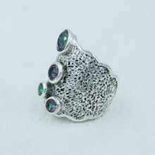 Genuine Mystic Quartz Designer Ring - Multi Color Ring