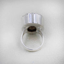 Hand-Carved Smoky Quartz Oval Ring