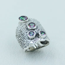 Genuine Mystic Quartz Designer Ring - Multi Color Ring
