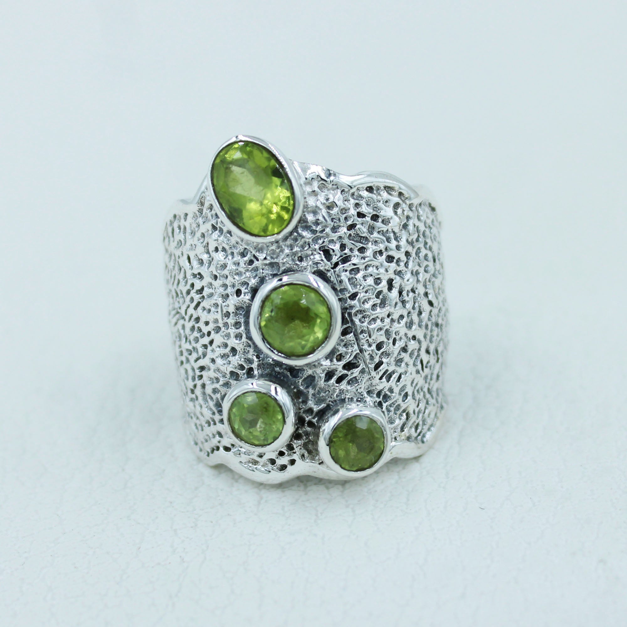 Peridot Sterling Silver Ring - Women Ring