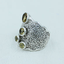 November Birthstone Citrine Silver Ring