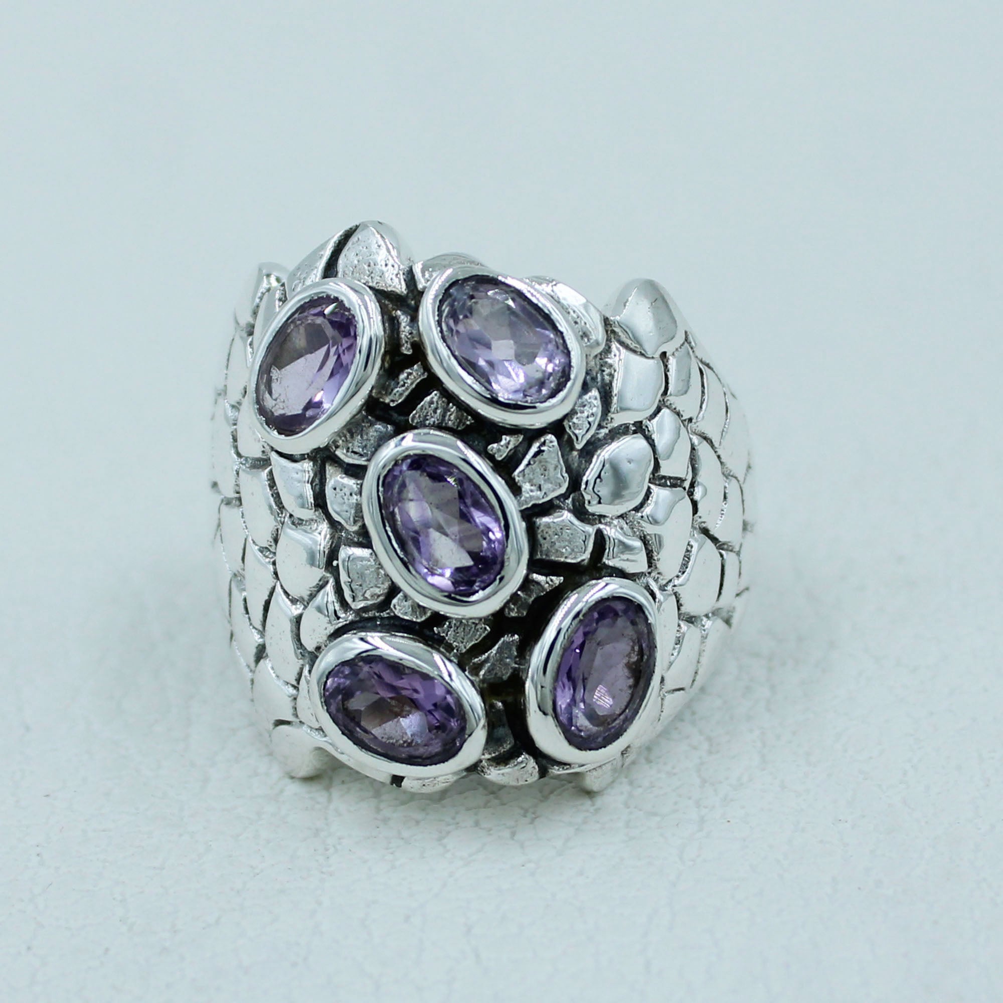 Amethyst Sterling Silver Women's Ring