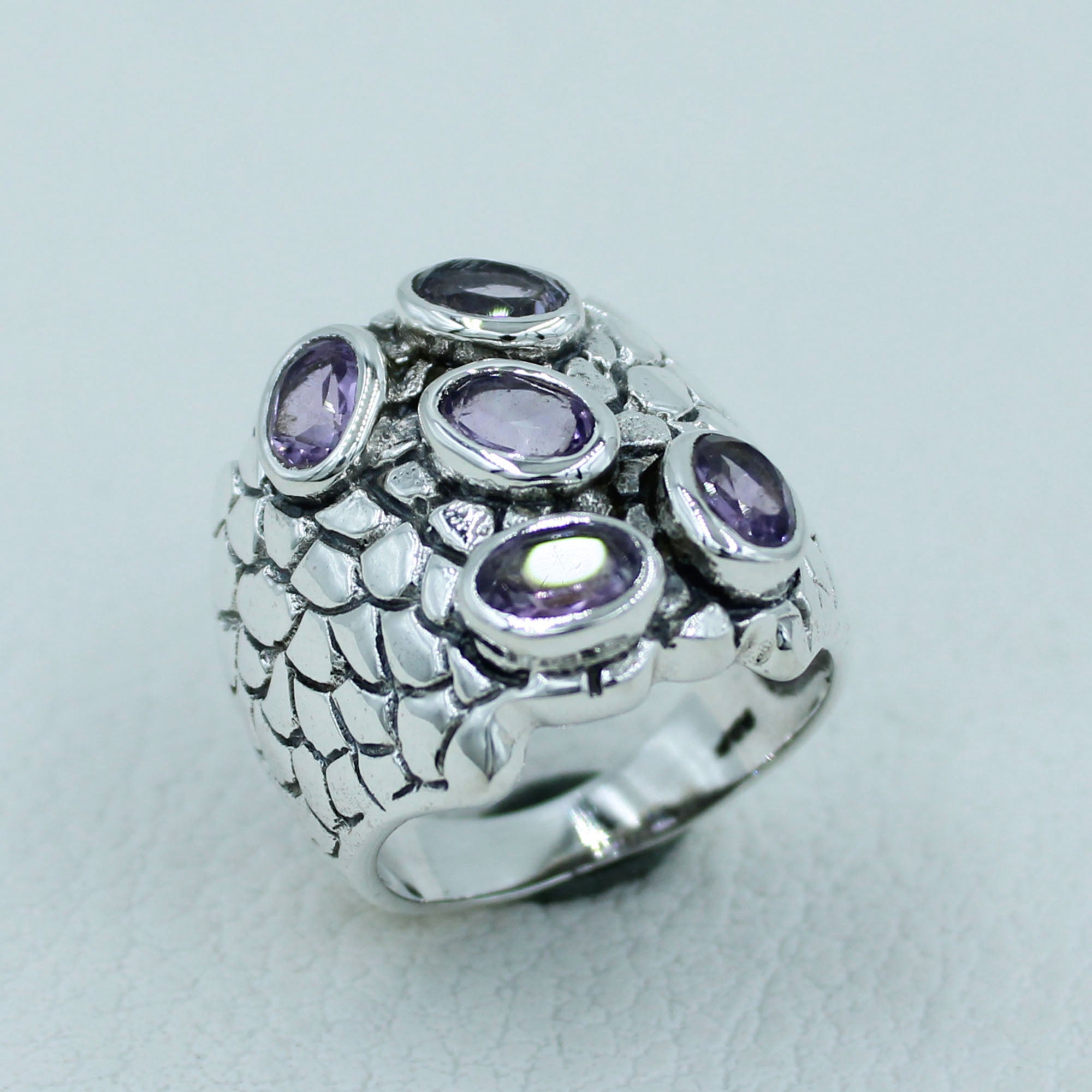 Amethyst Sterling Silver Women's Ring