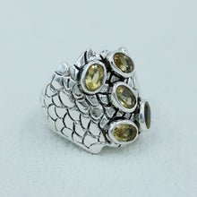 Citrine 925 Silver Cluster Ring
