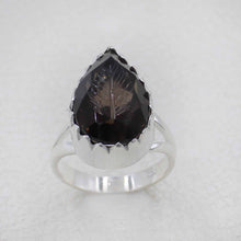 Carved Smoky Quartz Statement Ring