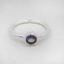 Minimalist Mystic Topaz Sterling Silver Ring