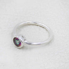 Minimalist Mystic Topaz Sterling Silver Ring
