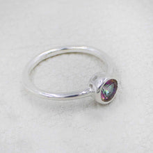 Minimalist Mystic Topaz Sterling Silver Ring