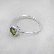 Minimalist Peridot Sterling Silver Ring