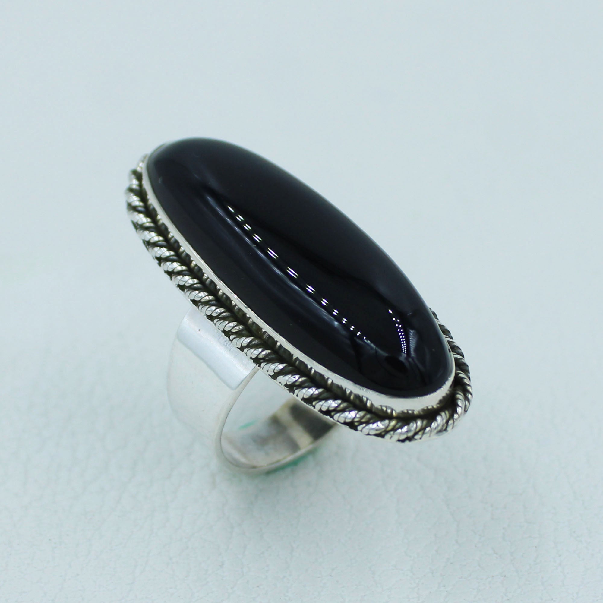 Large Onyx Sterling Silver Ring