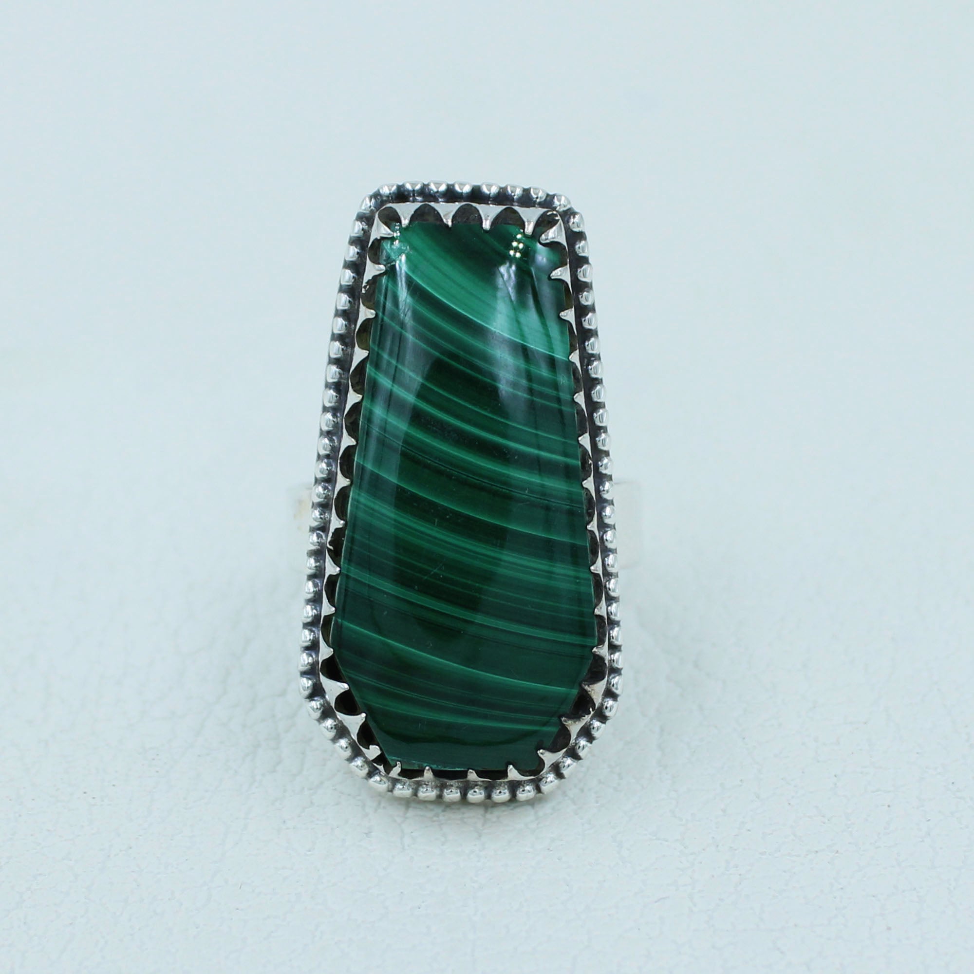 Malachite Gemstone Ring, Green Malachite Ring - Malachite Jewelry