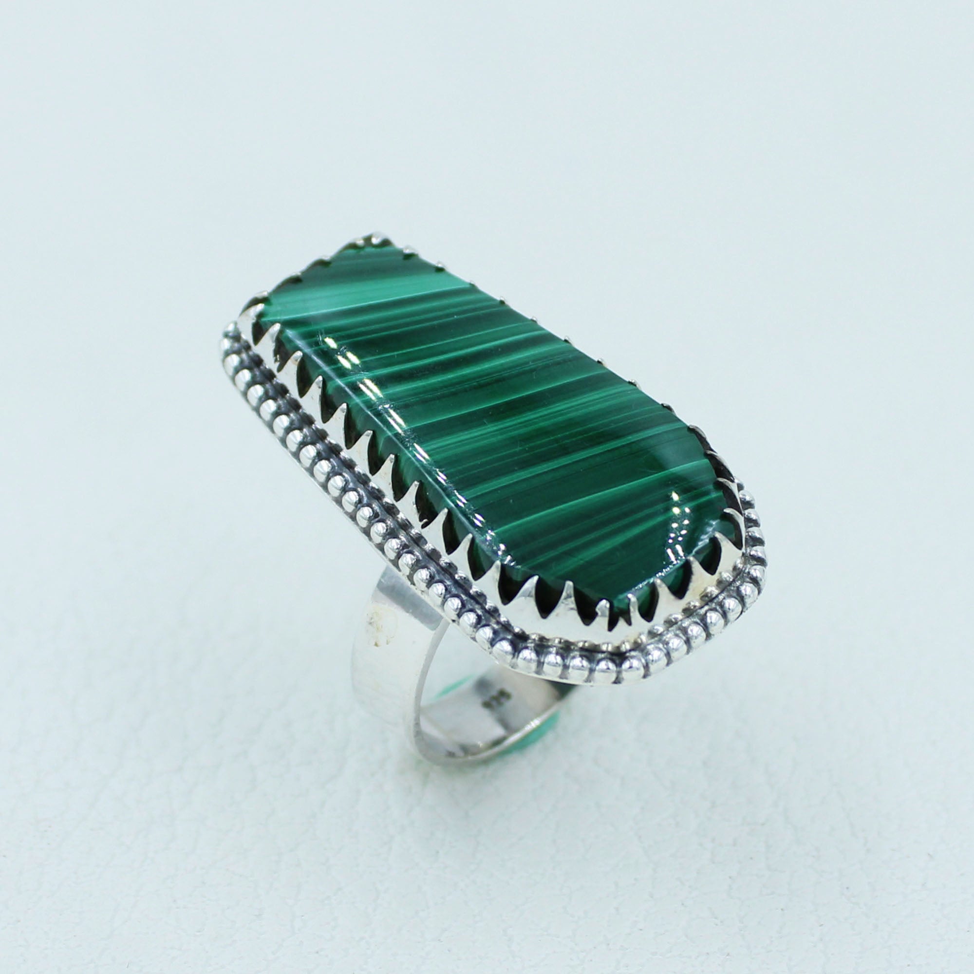 Malachite Gemstone Ring, Green Malachite Ring - Malachite Jewelry