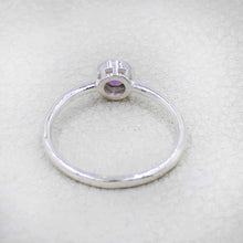 Minimalist Garnet Sterling Silver Ring