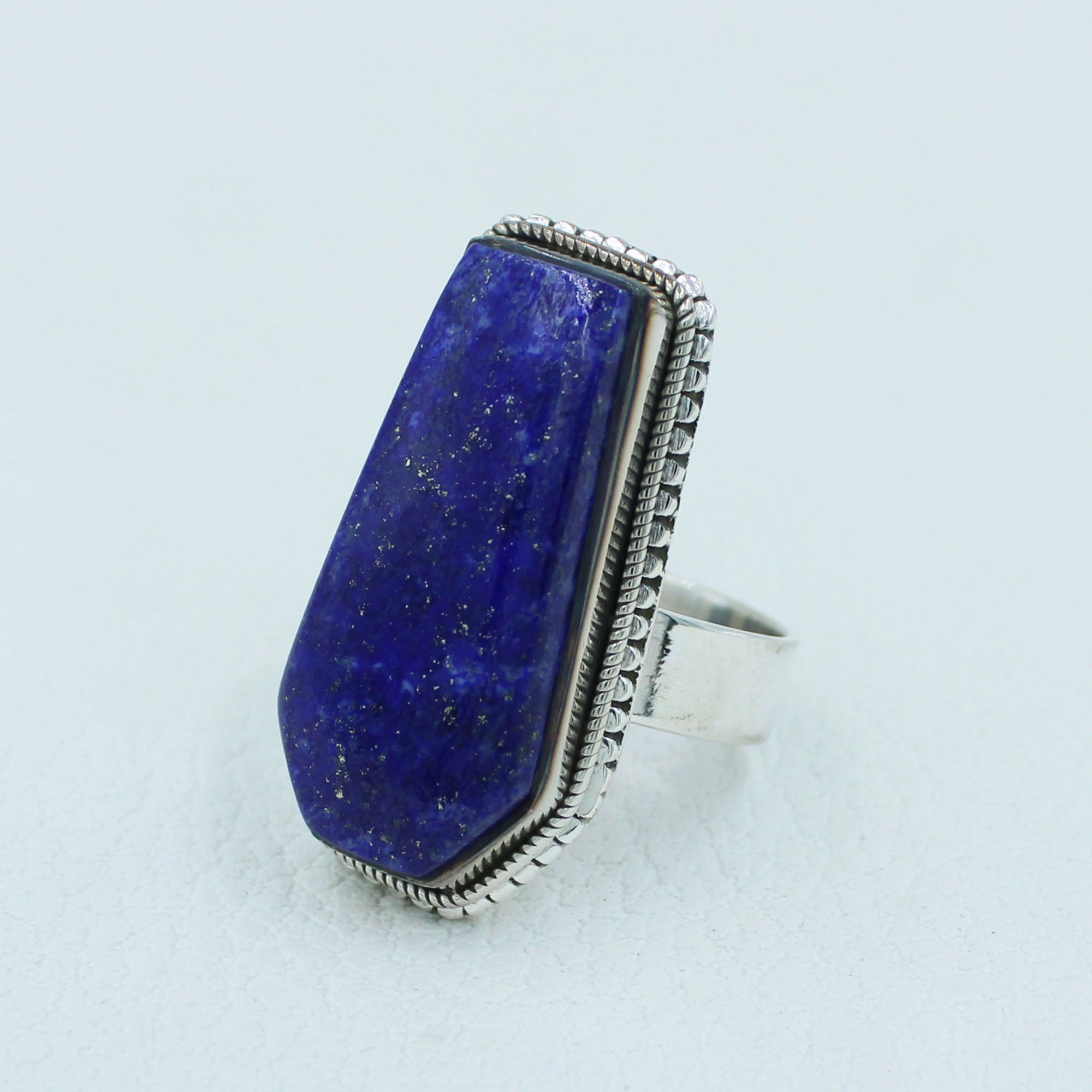 Lapis Lazuli 925 Silver Ring - Coffin Jewelry