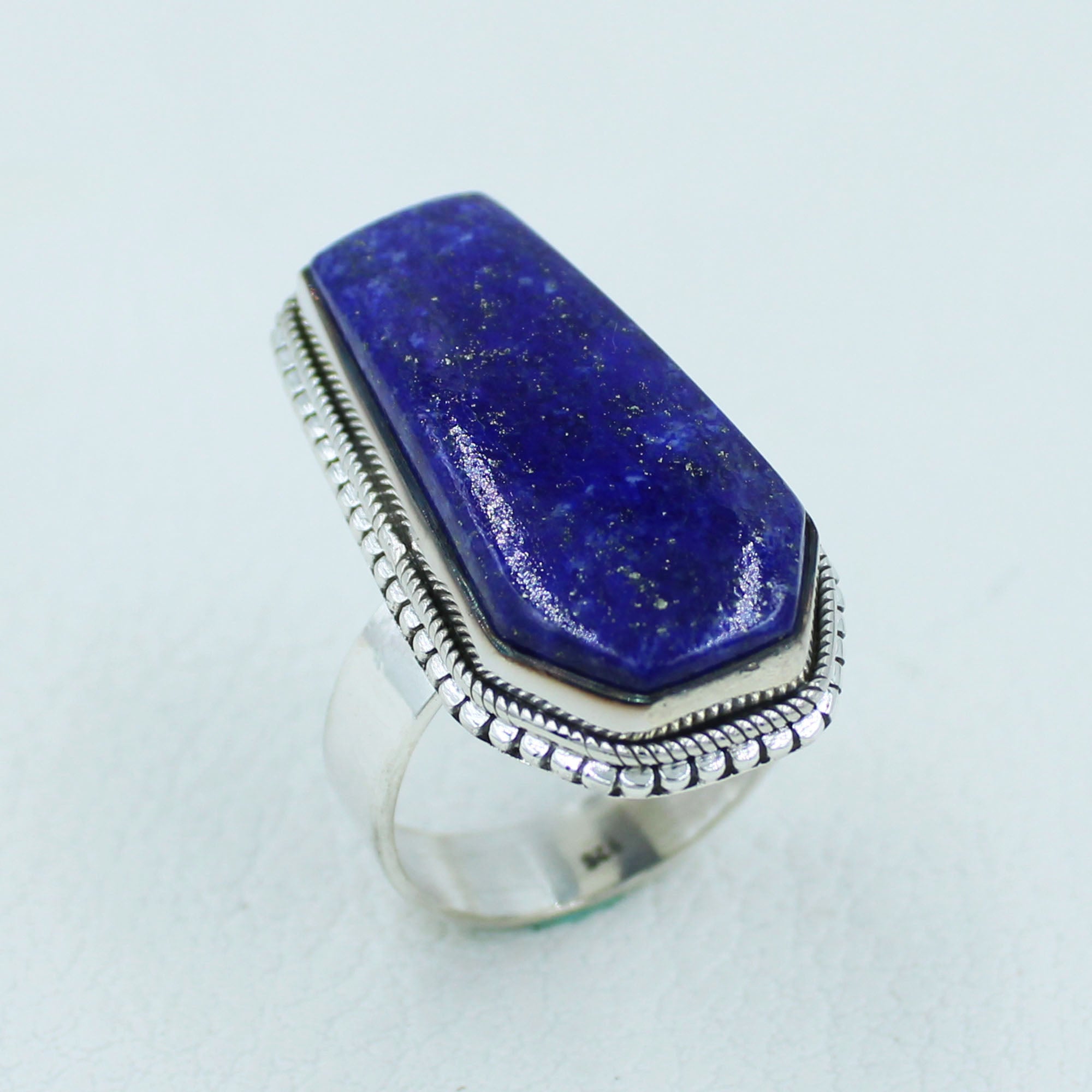 Lapis Lazuli 925 Silver Ring - Coffin Jewelry